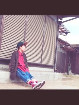 「大阪旅行」｜「アイテム（帽子）」を使った、葉さん（レディース・145cm）の冬コーディネート