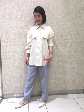 「GROVE SEOUL（グローブソウル）のアイテム」を使った、Miho Iijimaさん（レディース・166cm）の春コーディネート