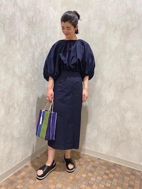 「EleSac（エルサック）のアイテム」を使った、Miho Iijimaさん（レディース・166cm）の春コーディネート