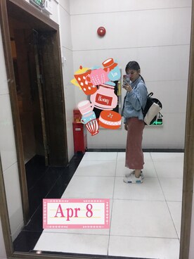 「stradivarius（ストラディバリウス）のアイテム（ワンピース/ドレス）」を使った、五花肉的笑容さん（レディース・158cm）の春コーディネート