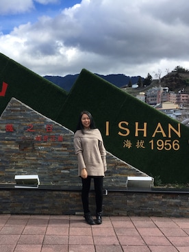 「Kashin（カシン）のアイテム」を使った、Shinさん（レディース・157cm）の冬コーディネート