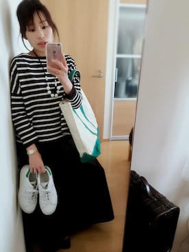 「L.L.Beanトート」｜ちゃみぞうさん（レディース・155cm）の春コーディネート
