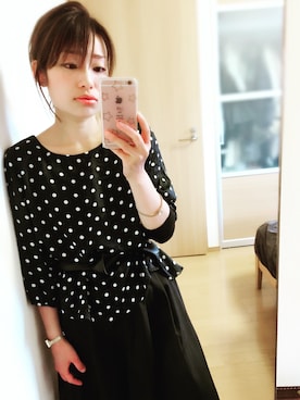 「GEORGE'S（ジョージズ）のアイテム（パンツ）」を使った、ちゃみぞうさん（レディース・155cm）の春コーディネート