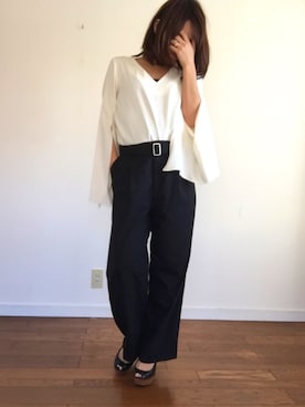 「スプリングSENSEOFPLACE」｜Uさん（レディース・158cm）の春コーディネート