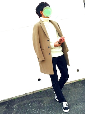 「HARE（ハレ）のアイテム（ダウンジャケット/コート）」を使った、Kooさん（メンズ・176cm）の冬コーディネート