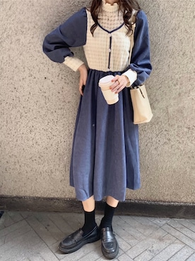 「秋冬」｜「アイテム（スリッポン）」を使った、dwstyle_storeさん（レディース・161cm）の秋コーディネート