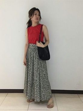 「MARROW（マロウ）のアイテム」を使った、hitomiさん（レディース・159cm）の夏コーディネート