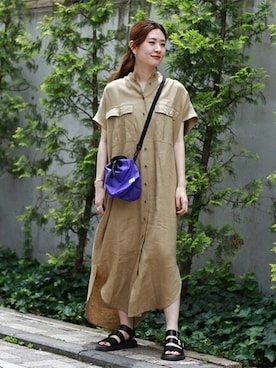 「Drifter（ドリフター）のアイテム」を使った、hitomiさん（レディース・159cm）の夏コーディネート