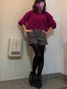 かさん（レディース・163cm）の冬コーディネート