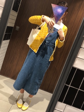 「WC（ダブル シー）のアイテム（カーディガン/ボレロ）」を使った、かさん（レディース・163cm）の春コーディネート