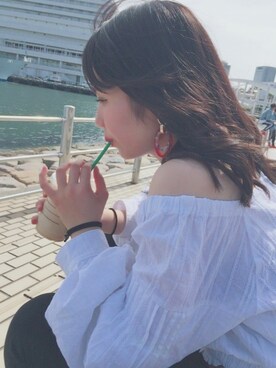 「stradivarius（ストラディバリウス）のアイテム（アクセサリー）」を使った、しおねねねねねねねねね。さん（レディース・153cm）の春コーディネート