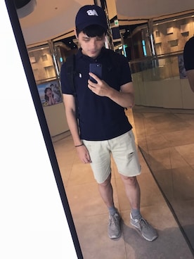「PULL&BEAR（プルアンドベア）のアイテム（カーゴパンツ）」を使った、Po Chao Yangさん（メンズ・165cm）の夏コーディネート