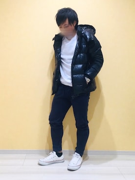 「THE SHOP TK （ザ ショップ ティーケー ）のアイテム（ダウンジャケット/コート）」を使った、まめさん（メンズ・160cm）の冬コーディネート