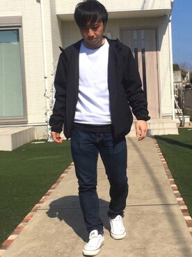 「レイヤードstyle」｜「アイテム（ナイロンジャケット）」を使った、まめさん（メンズ・160cm）の冬コーディネート