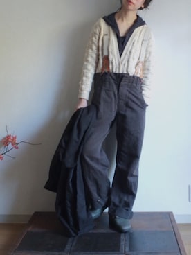 「Vlas Blomme（ヴラスブラム）のアイテム」を使った、シモさん（レディース・155cm）の春コーディネート