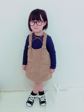 「オールスター」｜「アイテム（サロペット/オーバーオール）」を使った、y mamさん（キッズ・100cm）の春コーディネート