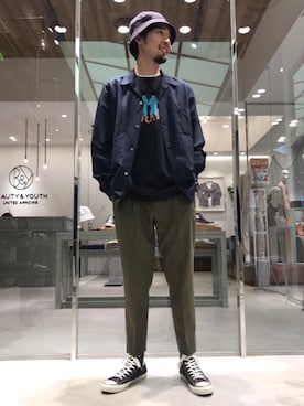 坂手 雄貴さん（メンズ・181cm）の春コーディネート