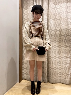 「ざっくりカーデ」｜めーさん（レディース・158cm）の秋コーディネート