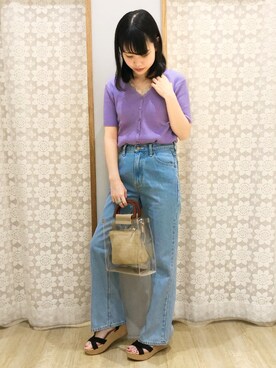 「シャーベットカラー」｜めーさん（レディース・158cm）の夏コーディネート