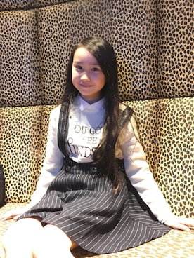 「福袋コーデ」｜「アイテム（スカート）」を使った、NANASEさん（キッズ・140cm）の春コーディネート