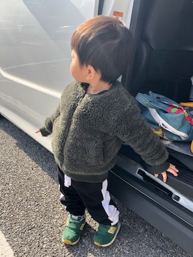 「MARKEY'S（マーキーズ）のアイテム（ブルゾン）」を使った、たんぬさん（キッズ・80cm）の冬コーディネート