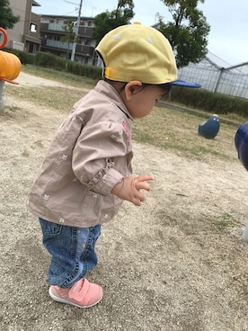 「OSHKOSH（オシュコシュ）のアイテム（トップス）」を使った、Aiuki☺︎さん（キッズ・70cm）の秋コーディネート