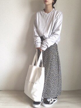 「mystic（ミスティック）のビッグロンT（Tシャツ/カットソー）」を使った、kodommyさん（レディース・151cm）の春コーディネート