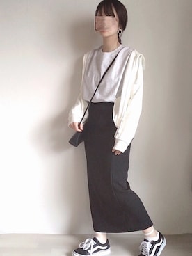「mystic（ミスティック）のビッグロンT（Tシャツ/カットソー）」を使った、kodommyさん（レディース・151cm）の春コーディネート