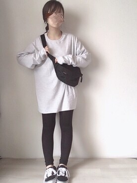 「mystic（ミスティック）のビッグロンT（Tシャツ/カットソー）」を使った、kodommyさん（レディース・151cm）の春コーディネート