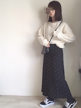 「ISOOK（アイスー）のアイテム（スカート）」を使った、kodommyさん（レディース・151cm）の春コーディネート