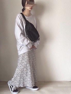 「mystic（ミスティック）のビッグロンT（Tシャツ/カットソー）」を使った、kodommyさん（レディース・151cm）の春コーディネート