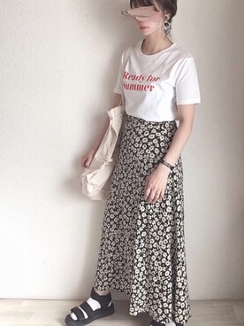 「 Tシャツ」｜kodommyさん（レディース・151cm）の春コーディネート