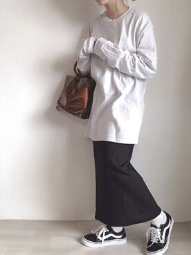 「mystic（ミスティック）のビッグロンT（Tシャツ/カットソー）」を使った、kodommyさん（レディース・151cm）の春コーディネート