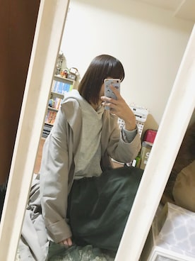 「andme（アンドミー）のアイテム（トレンチコート）」を使った、グリさん（レディース・166cm）の春コーディネート