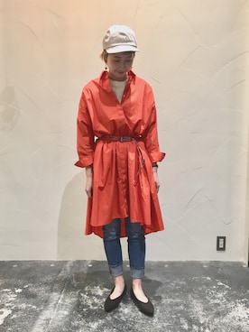 「アイテム（シャツワンピース）」を使った、フクモトアヤナさん（レディース・163cm・20代）の春コーディネート