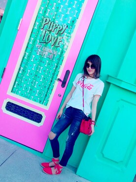 「コカコーラ コラボ」｜kajippiさん（レディース・162cm）の春コーディネート