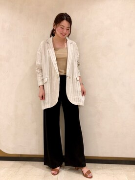 「ゆるコーデ」｜「アイテム（テーラードジャケット、その他）」を使った、Niimiさん（レディース・162cm）の夏コーディネート