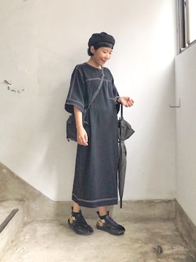 「asos（エイソス）のアイテム（ワンピース）」を使った、Eveyさん（レディース・153cm）の秋コーディネート