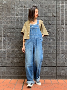 「Lee（リー）のアイテム（シャツ/ブラウス）」を使った、motomiさん（レディース・164cm）の夏コーディネート