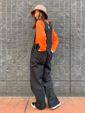 「VANS（バンズ）のVANS ヴァンズ OLD SKOOL DX オールドスクール DX V36CL+ BLACK（スニーカー）」を使った、motomiさん（レディース・164cm）の春コーディネート