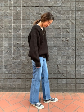 MOUSSYのアイテムを使った「ブーツカットパンツ」の人気ファッション