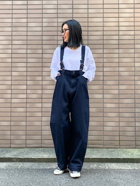 「FREAK'S STORE（フリークスストア）のアイテム（Tシャツ/カットソー）」を使った、motomiさん（レディース・164cm）の春コーディネート