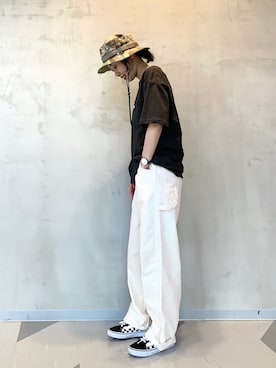 「※ALPHA（アルファ）のアイテム」を使った、motomiさん（レディース・164cm）の春コーディネート