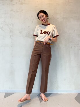 Lee 大阪店｜motomi使用「Lee（【すっきりキレイに履ける】ペインターパンツ）」的時尚穿搭