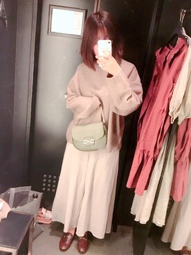 「H&M（エイチ・アンド・エム）のアイテム（ローファー）」を使った、のいちゃんさん（レディース・155cm）の秋コーディネート