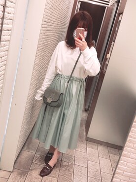 「GRAY（グライ）のアイテム（アクセサリー）」を使った、ちゃんさん（レディース・155cm）の春コーディネート