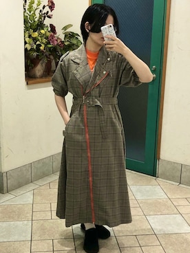 「merry jenny（メリージェニー）のアイテム（PC・スマホグッズ/家電）」を使った、りんごさんさん（レディース・158cm）の秋コーディネート