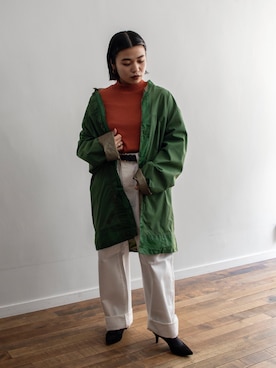 「大人古着」｜「アイテム（デニムパンツ）」を使った、CHIROさん（レディース・150cm）の冬コーディネート