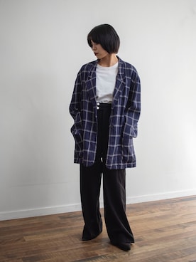 「大人古着」｜「アイテム（パンツ）」を使った、CHIROさん（レディース・150cm）の春コーディネート