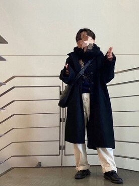 「Libra Cue（リブラ キュー）のアイテム（ステンカラーコート）」を使った、ヘルパーのおめかしさん（レディース・153cm）の冬コーディネート